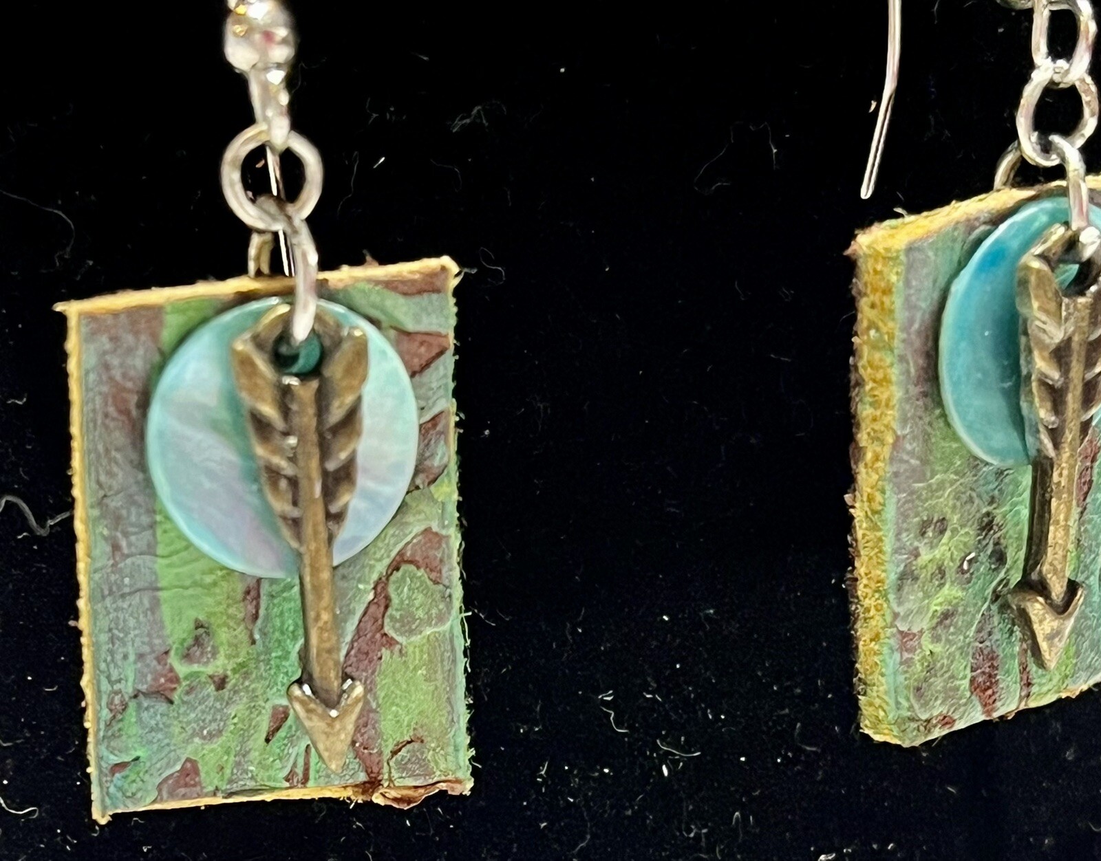 Artisan Made Genuine Leather Geometric Design With Arrow & Shell Boho Cowgirl
