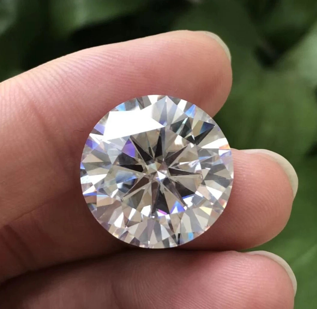 6.00 Ct Loose Moissanite Round Cut 12.00 MM D Color, IF CLARITY Certified