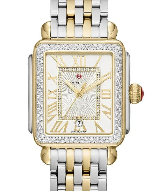 Michele Deco Madison Diamond Two-Tone W/ Diamond Dial Ladies Watch MWW06T000144