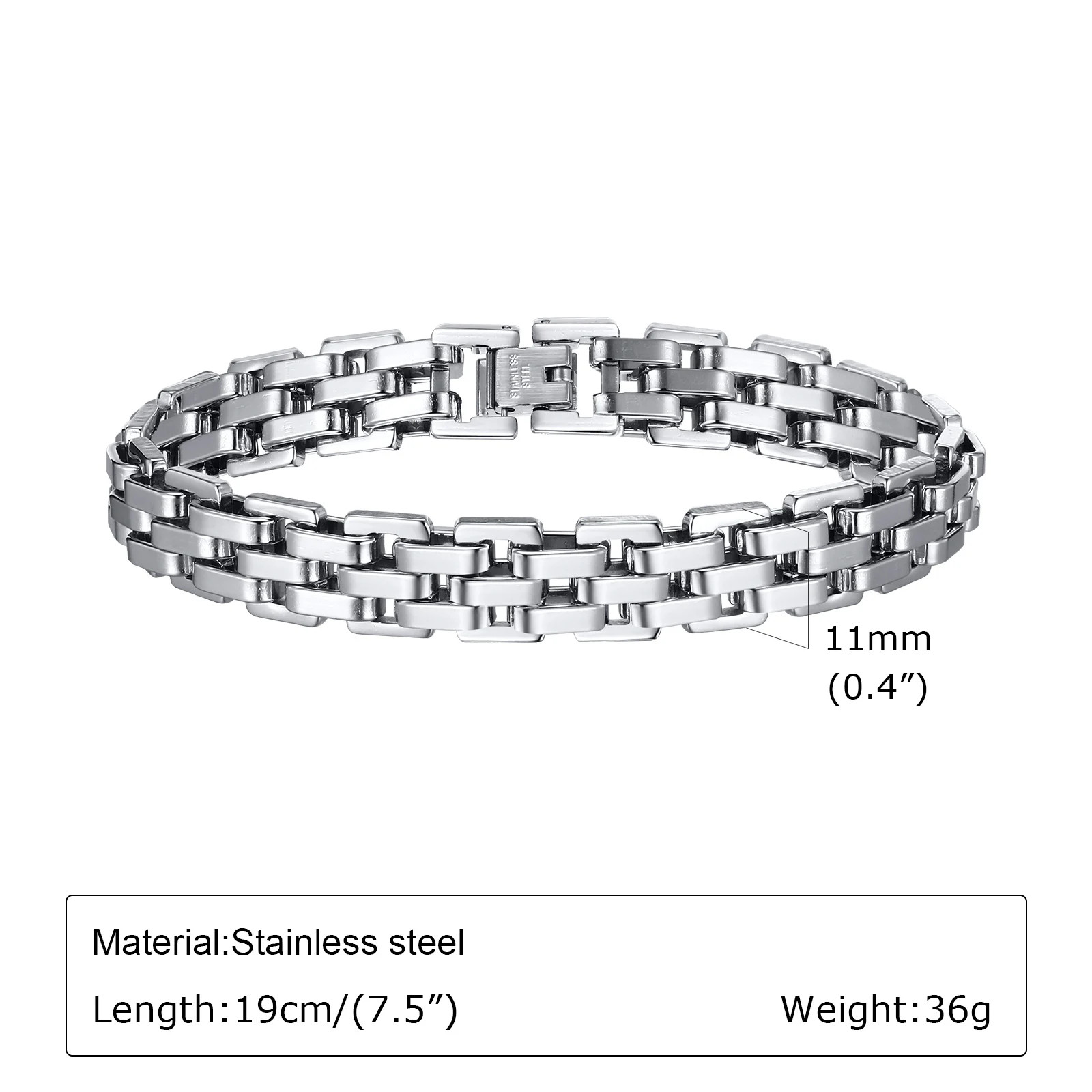 Gents Bracelet for Men, Two Tone Stainless Steel Bracelet, Men Jewelry