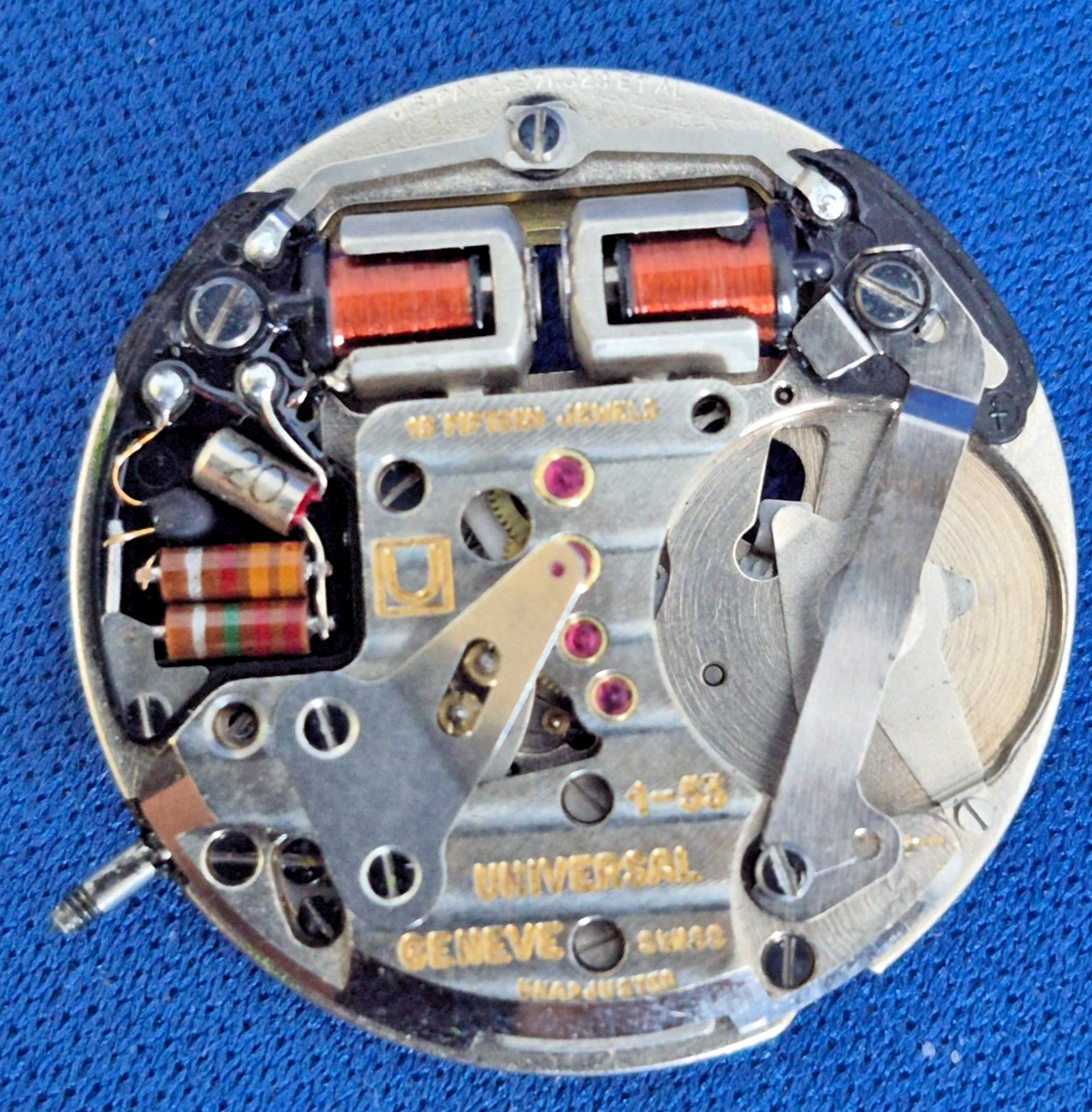 Universal Geneve Unisonic Movement 1-53 parts/repair; untested from a gold buyer