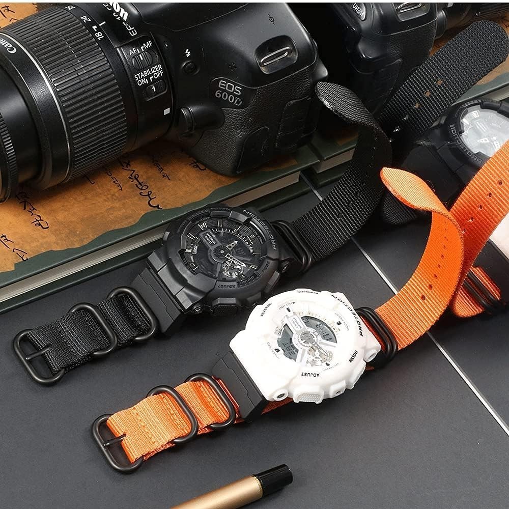 16mm Adapters and HD Conversion RAF Nylon Watch Strap Kit Replacement for GSh…