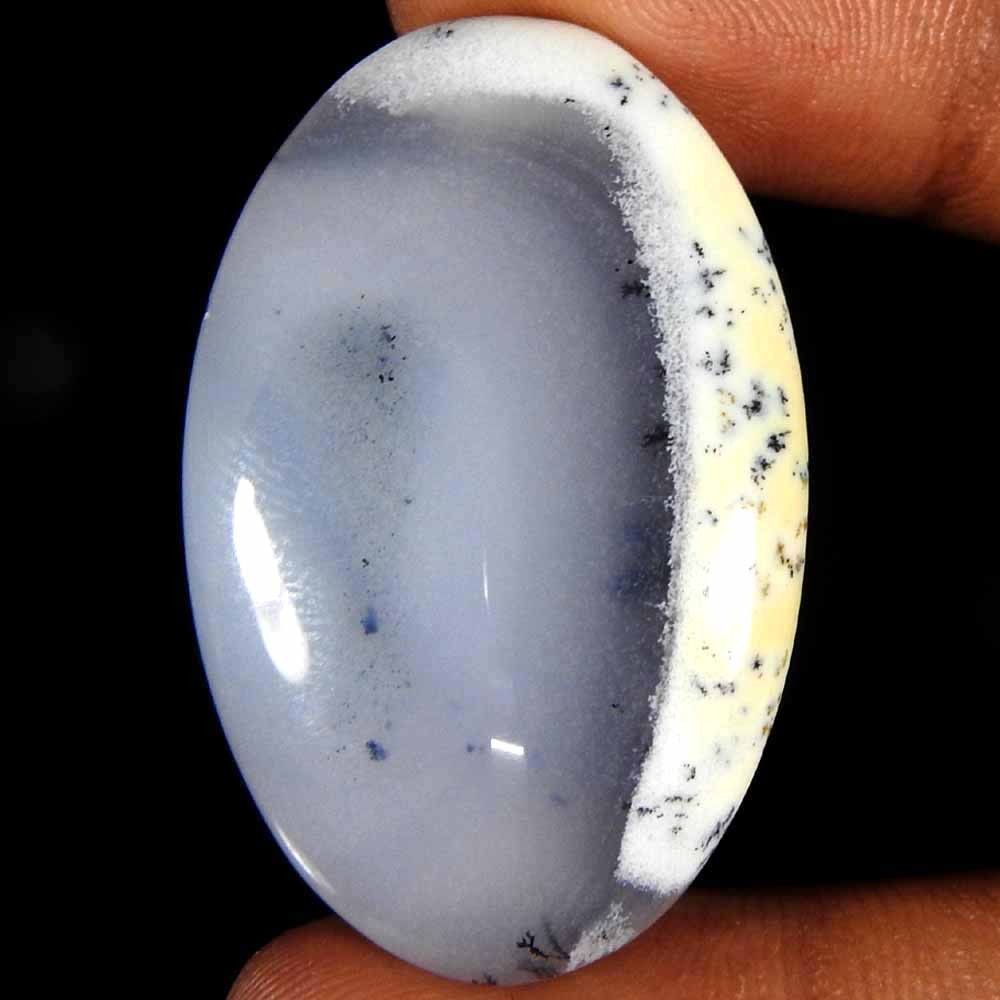 56.85Cts100%Natural Top Dendrite Opal Oval Cabochon Loose Gemstone