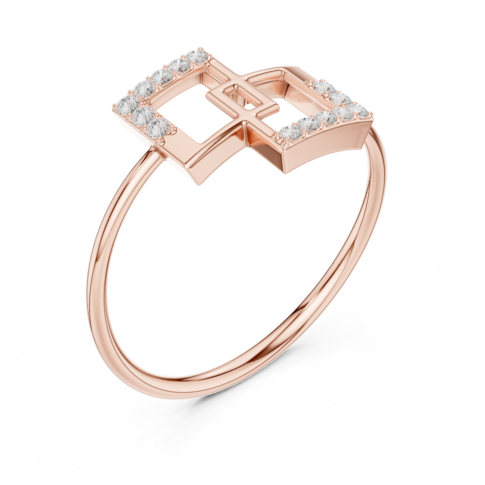 14 Pcs Natural Round Classic Diamond Ring Women Fine Jewelry Gift 925 Silver