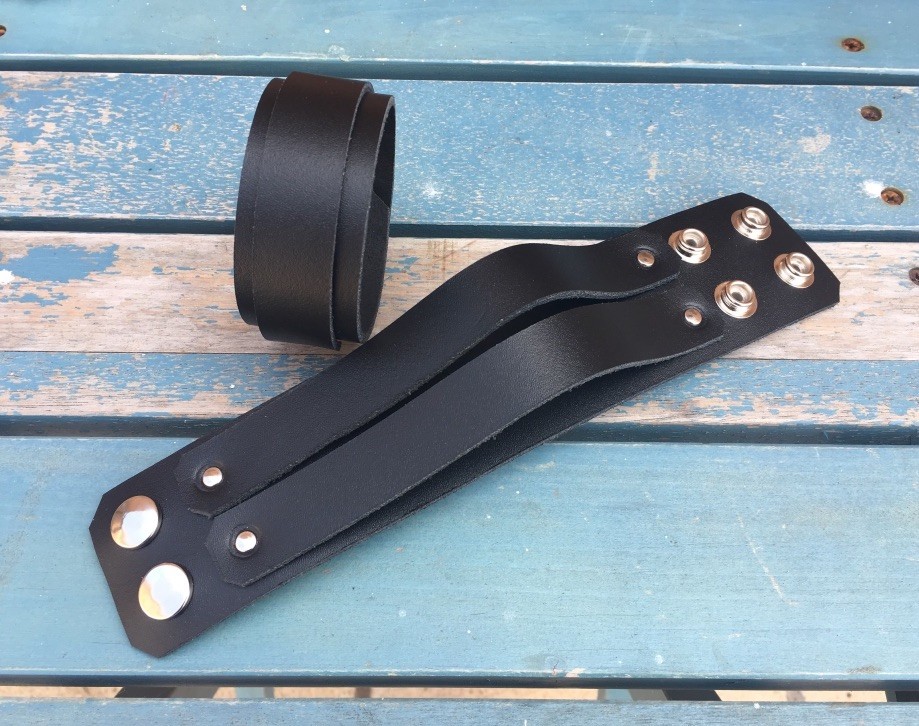 Real Leather Strap Wristband Bracelet Choice of Colours & Widths Hand Made Cuffs