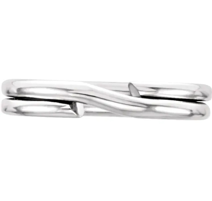 5mm OD 14k Solid White Gold Round Split Jump Ring Keychain Charm 4.9mm RHODIUM