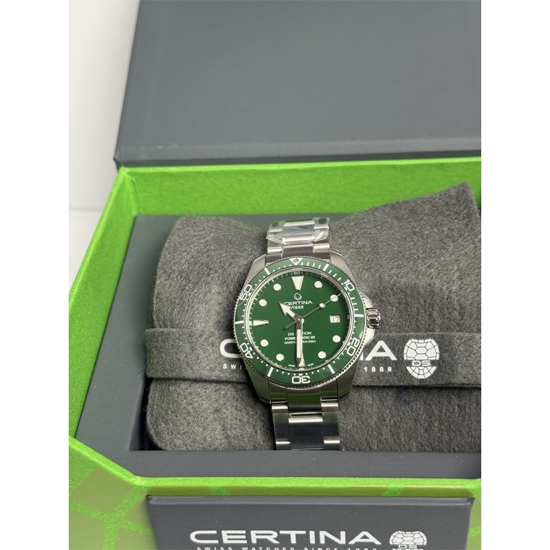 Certina DS Action Diver 38mm Powermatic 80 Green Dial Men’s Watch C0488071109100