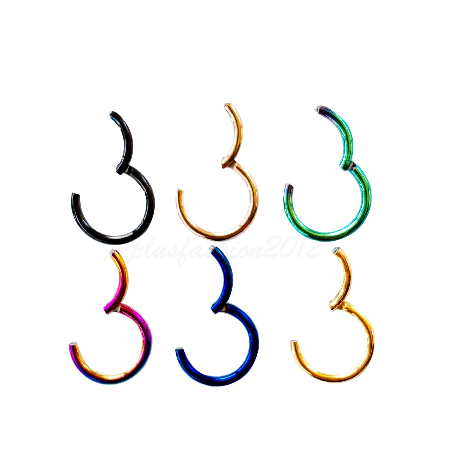 20G, 18G,16G,14G Hinged Septum Clicker Segment Nose Ring Lip Ear Cartilage Daith