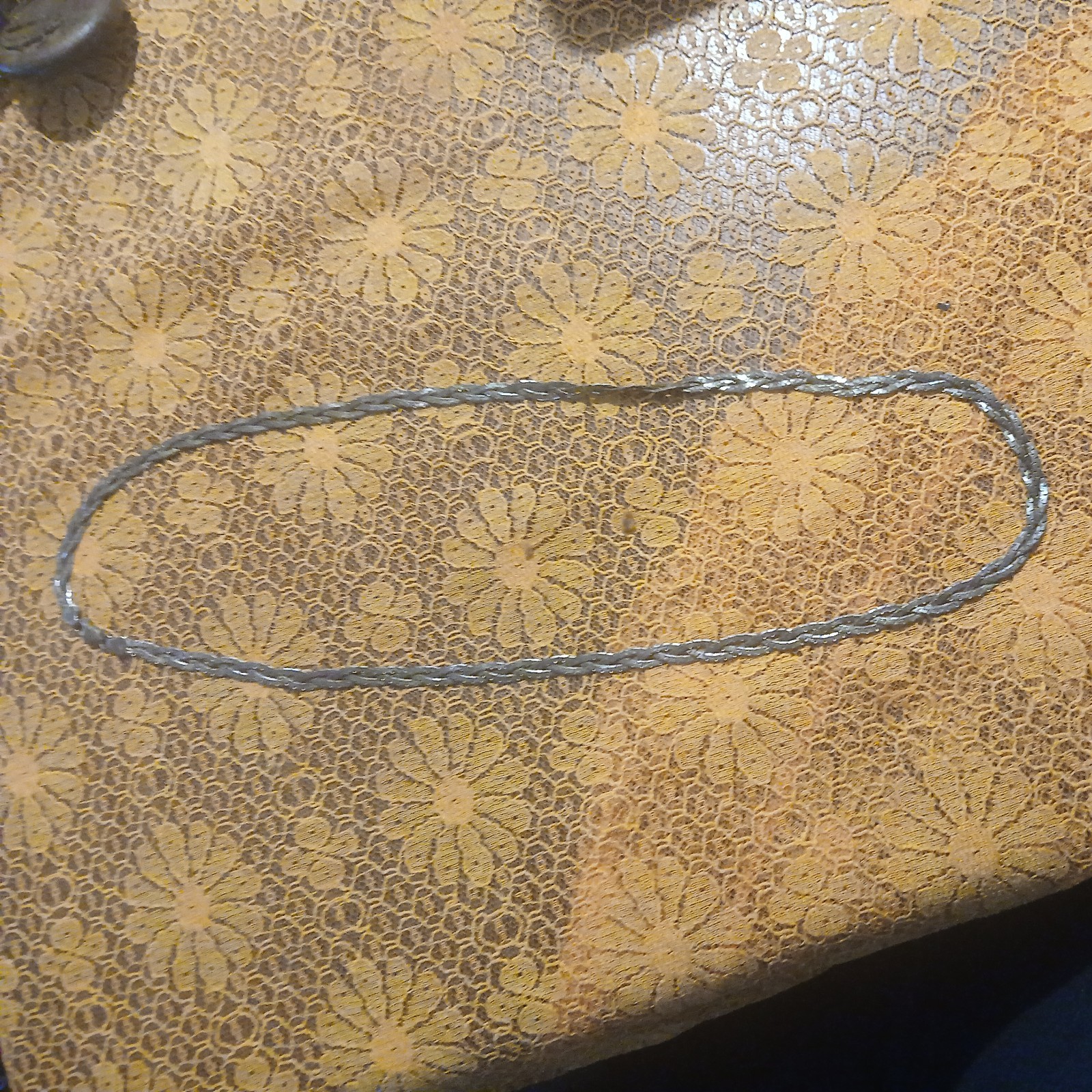 Sterling Silver Triple Braided Necklace Italy 24 inches long 1/4 inch wide 925