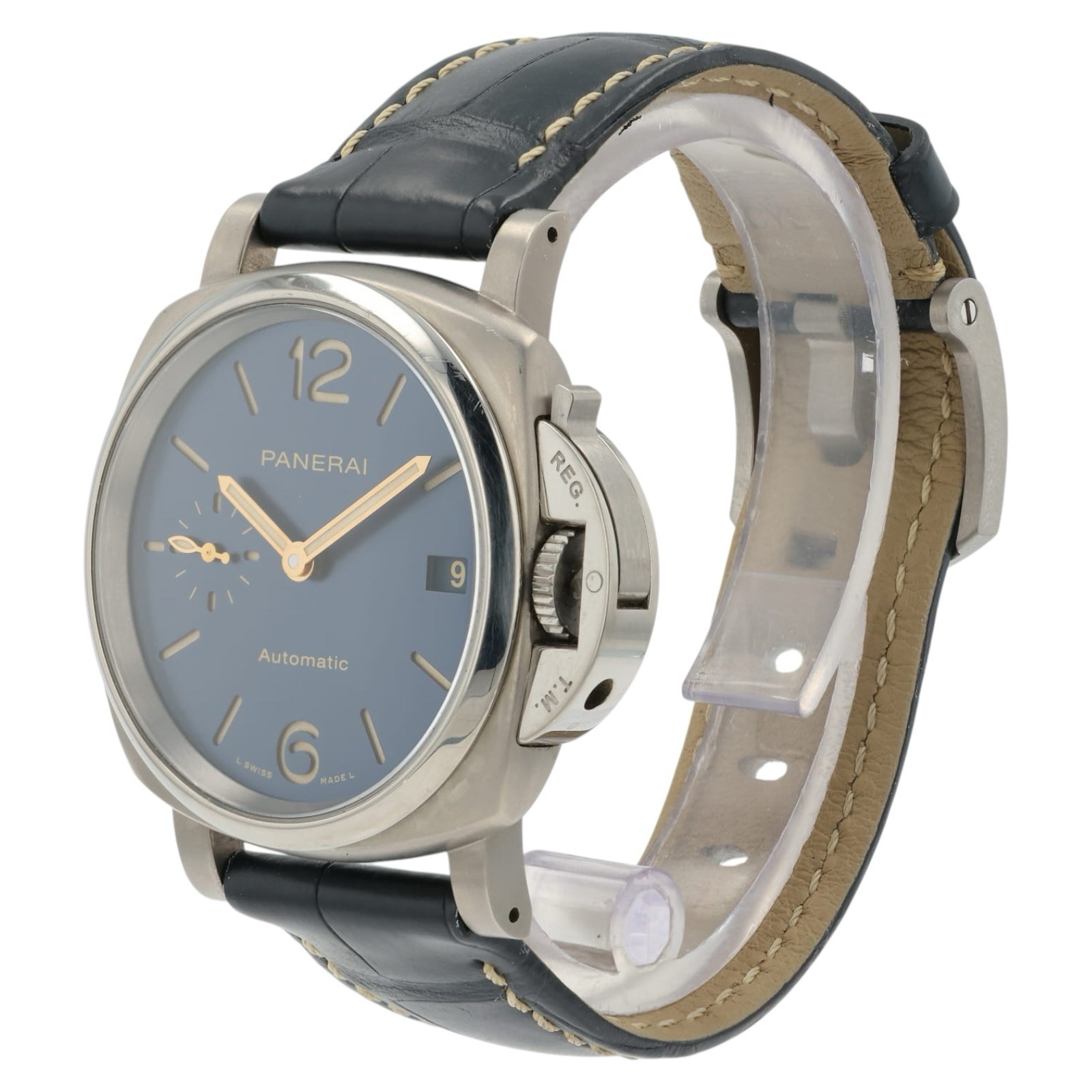 Panerai Luminor Due Blue Dial Titanium 38mm Automatic Men’s Watch PAM00926