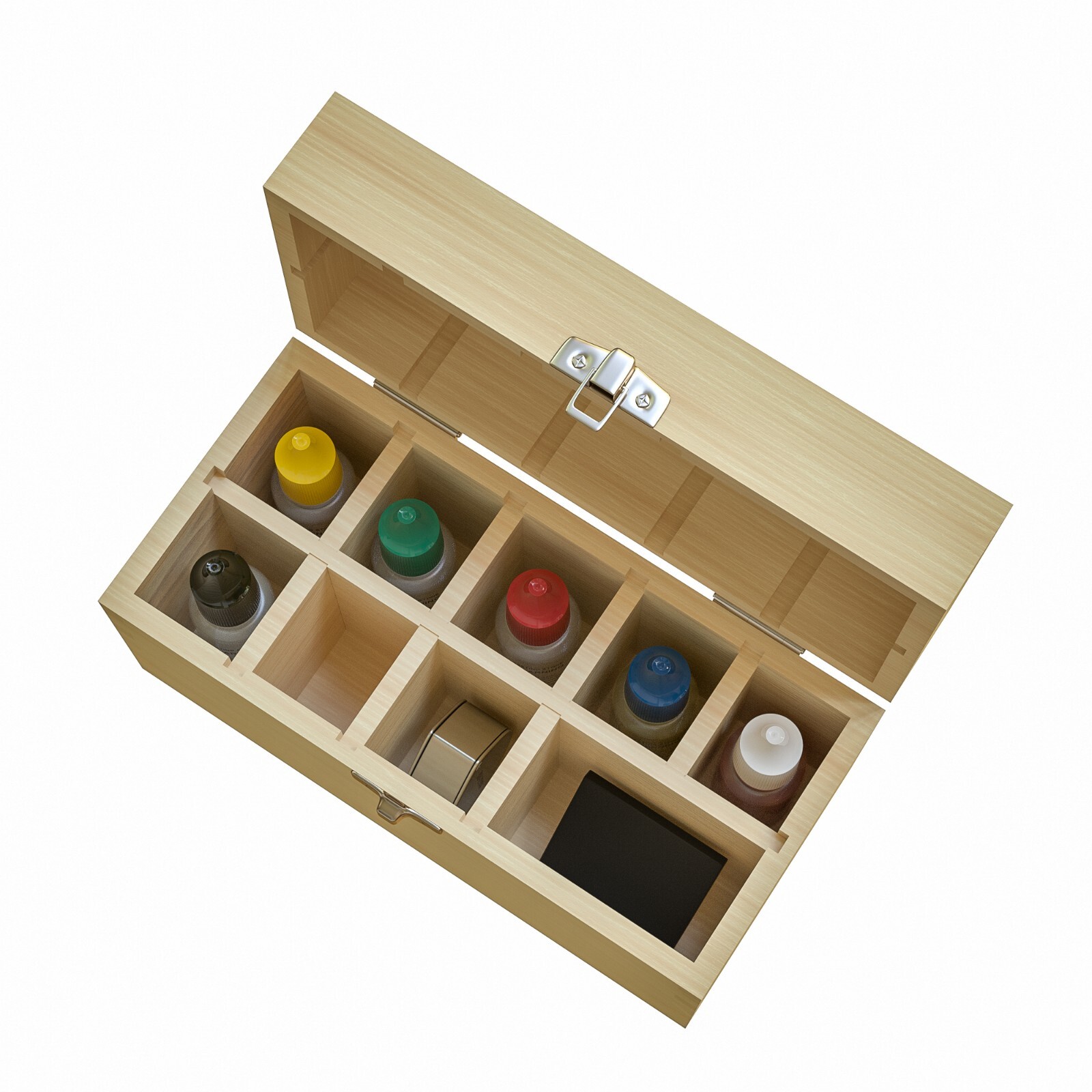 Bamboo Storage Box for JSP 10k 14k 18k 22K 24K Gold Silver Jewelry Testing Acids