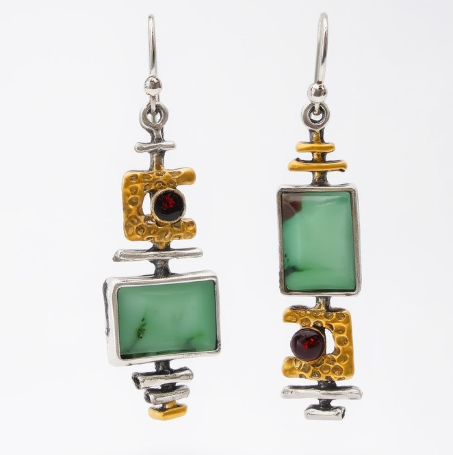 Boho Turquoise Drop Earrings Set 2 Pairs Silver Gold Tone Stone Dangle Gift