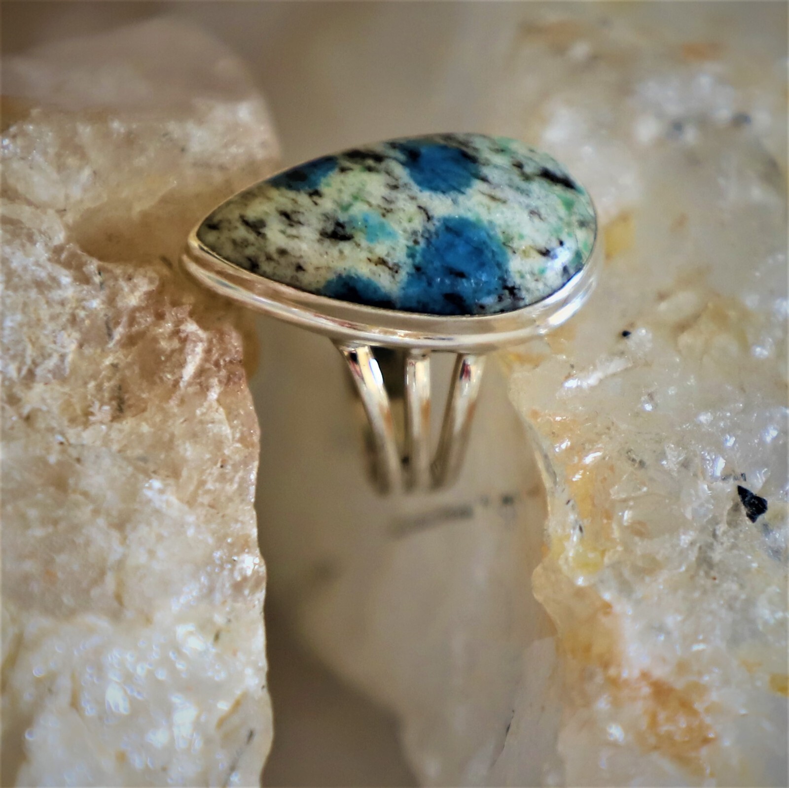 K2 RARE JASPER NATURAL GEMSTONE 925 SOLID STERLING SILVER HANDMADE JEWELRY RING