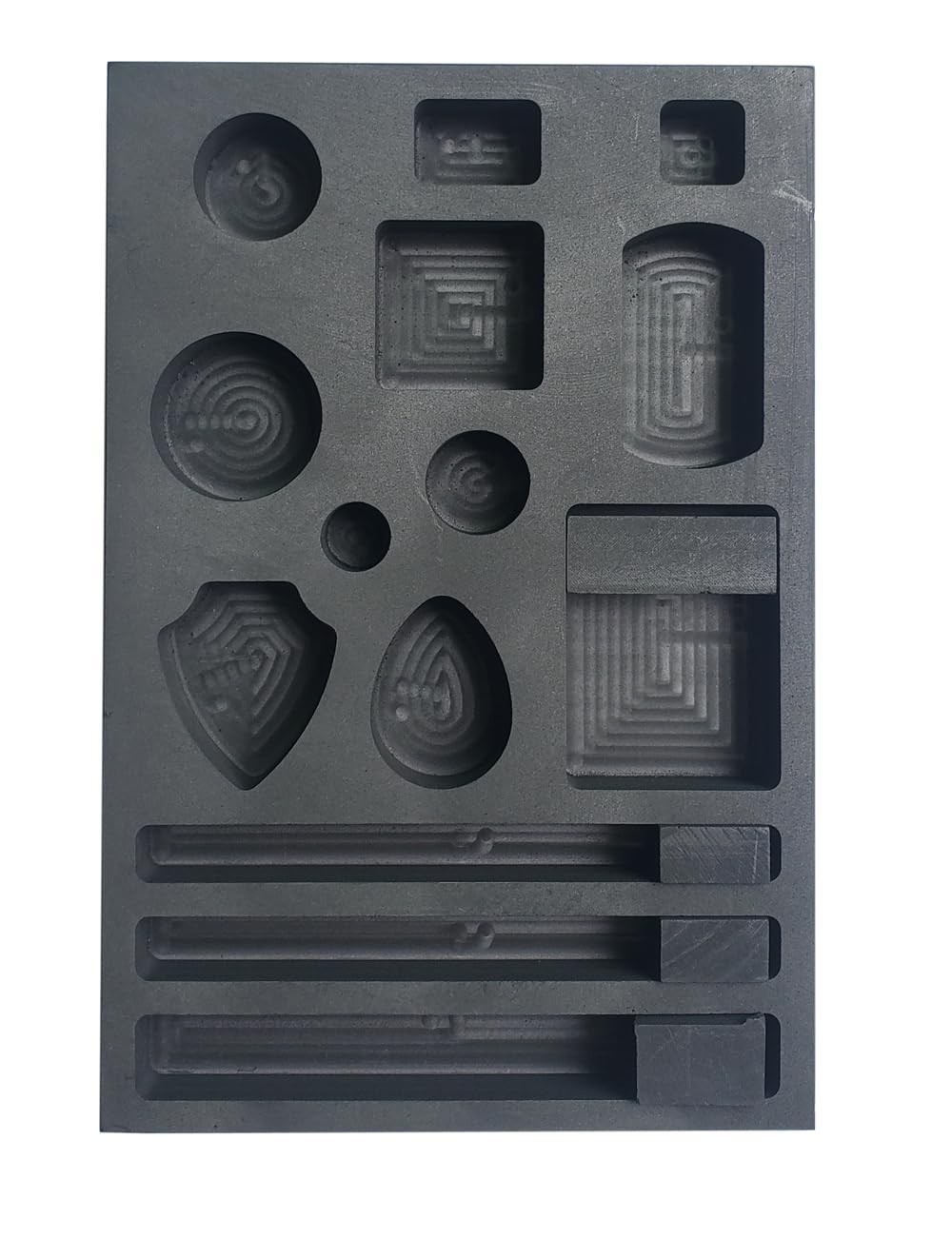 1×14-in-1 Graphite Ingot Mold for Metal Casting, Scrap Bar & Coin Combo, Durable
