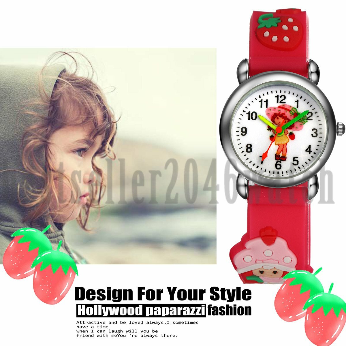 Cute Cartoon Pattern Watches Children Kids Girls Quartz Analog Wrist Watch Xmas