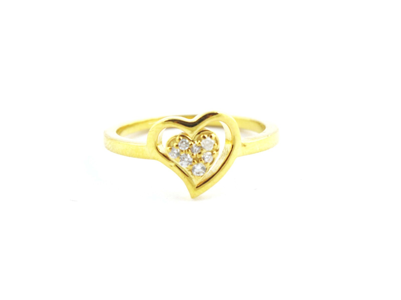 925 Sterling Silver Diamond Heart Ring Women Wedding Anniversary Gift For Her