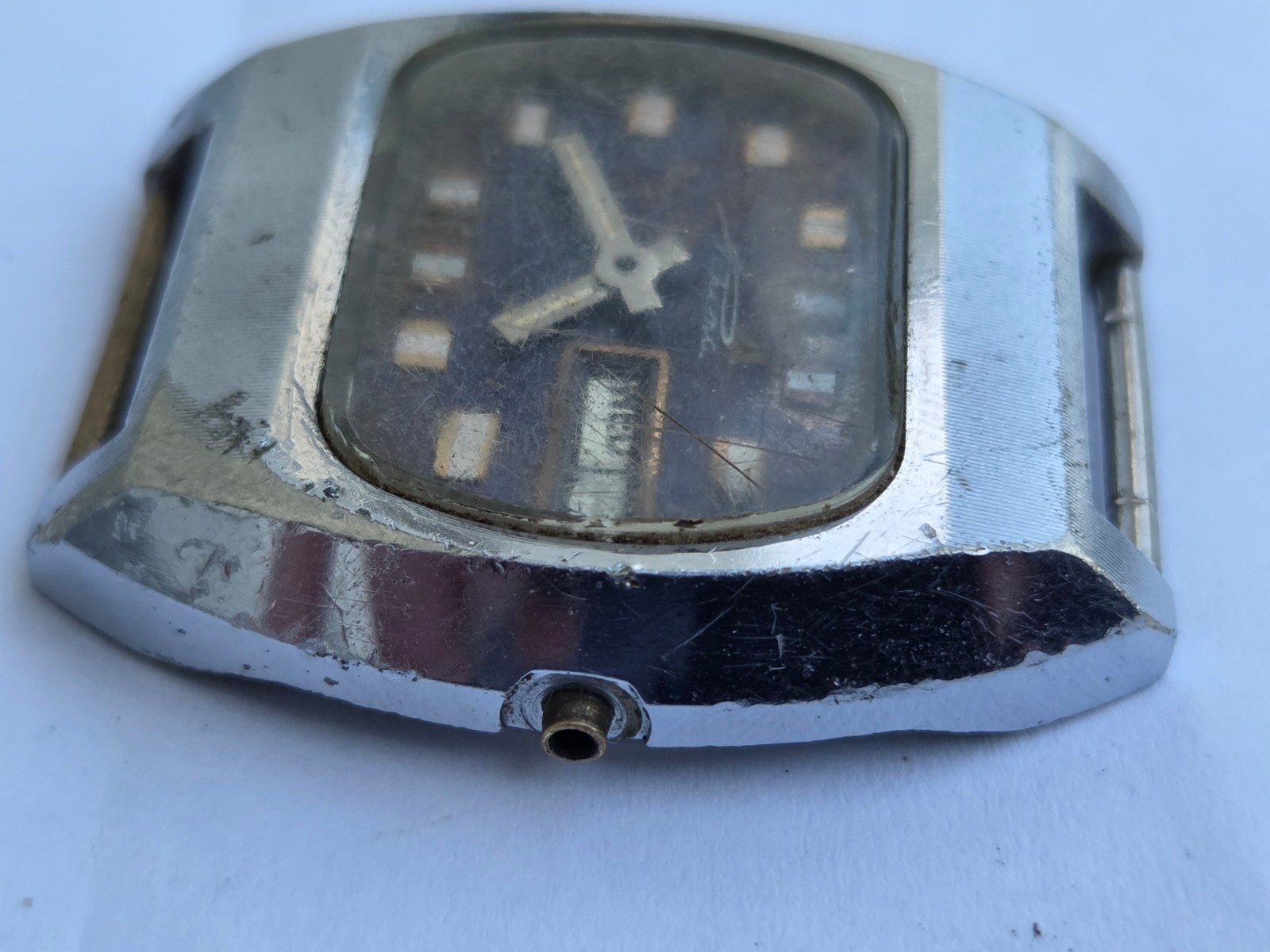 Russian Wristwatch Watch Raketa , Rocket . Made in USSR . Not working for parts.