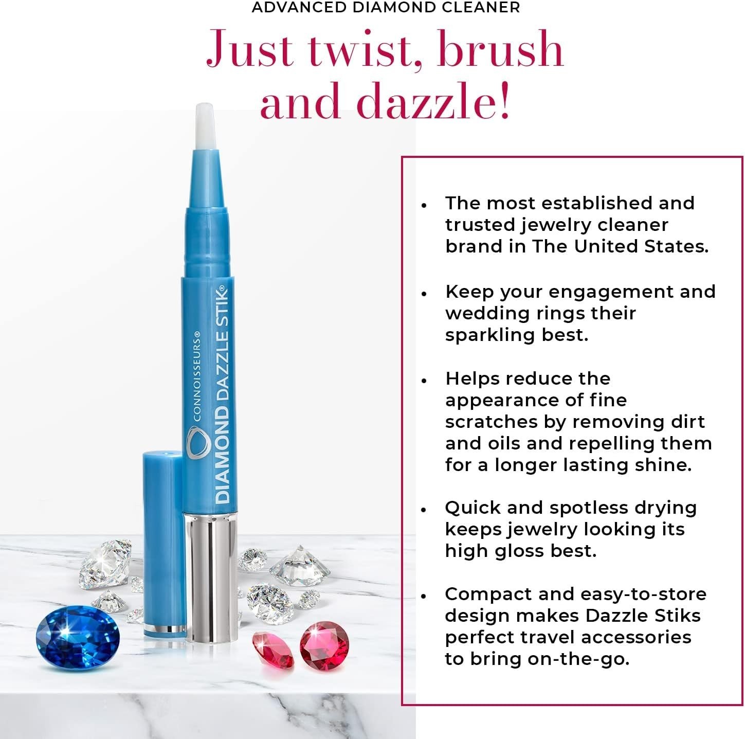 Fast-Drying Diamond Dazzle Stik – Non-Toxic Jewelry Cleaner for Precious Stones
