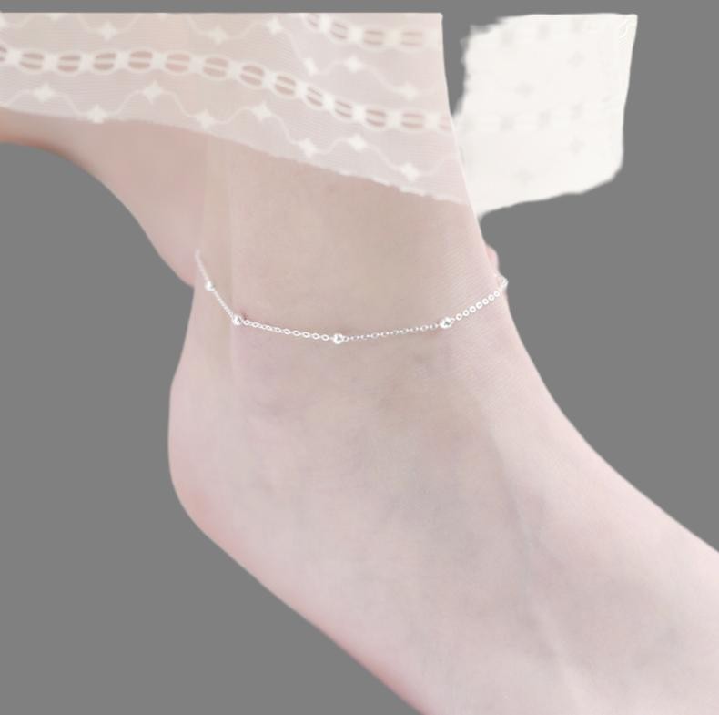 1.6MM Solid 925 Sterling Silver Diamond Cut Singapore Anklet 9.5” Stamp 925