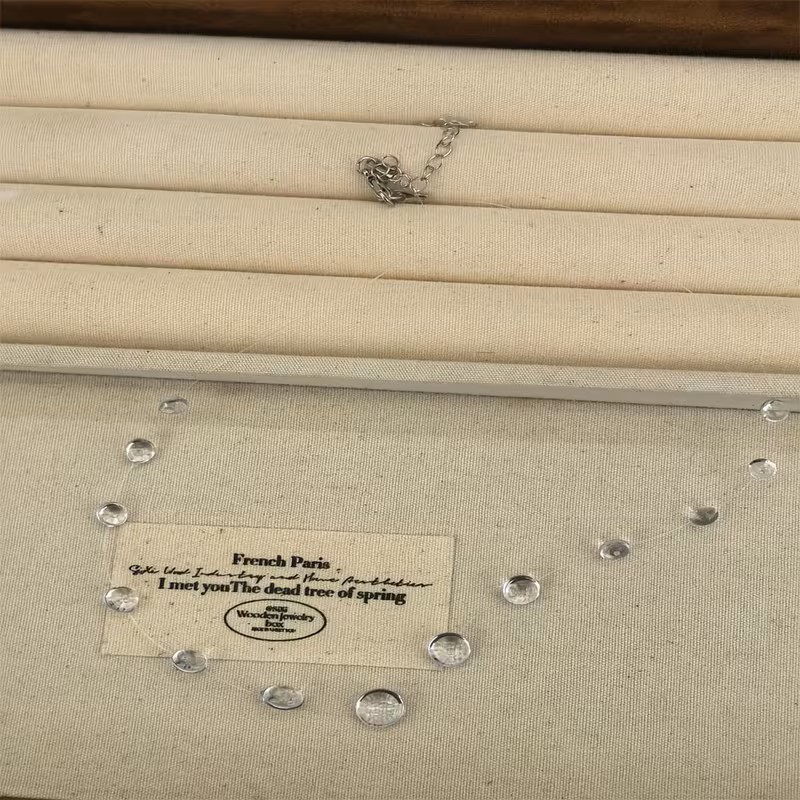 Invisible Floating Raindrop Bead Necklace Clear Illusion Minimalist Jewelry