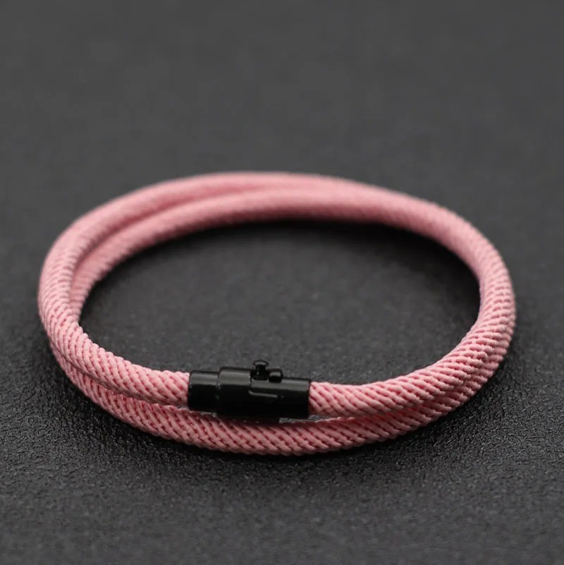 Simple Style Men’s Rope Bracelet Double Layer Thread Fabric Casual Accessory