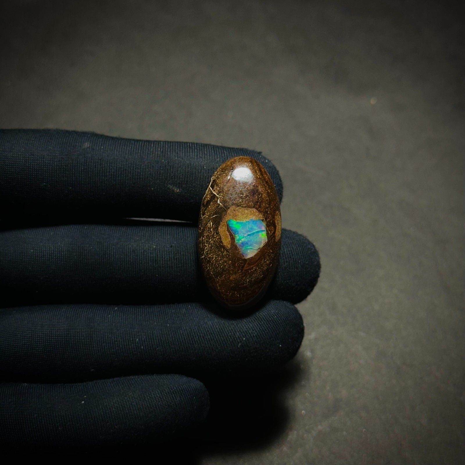 40Ct, Earth-Mined Australian Boulder Opal, Hand Polished Opal Cabochon, 36x20x9