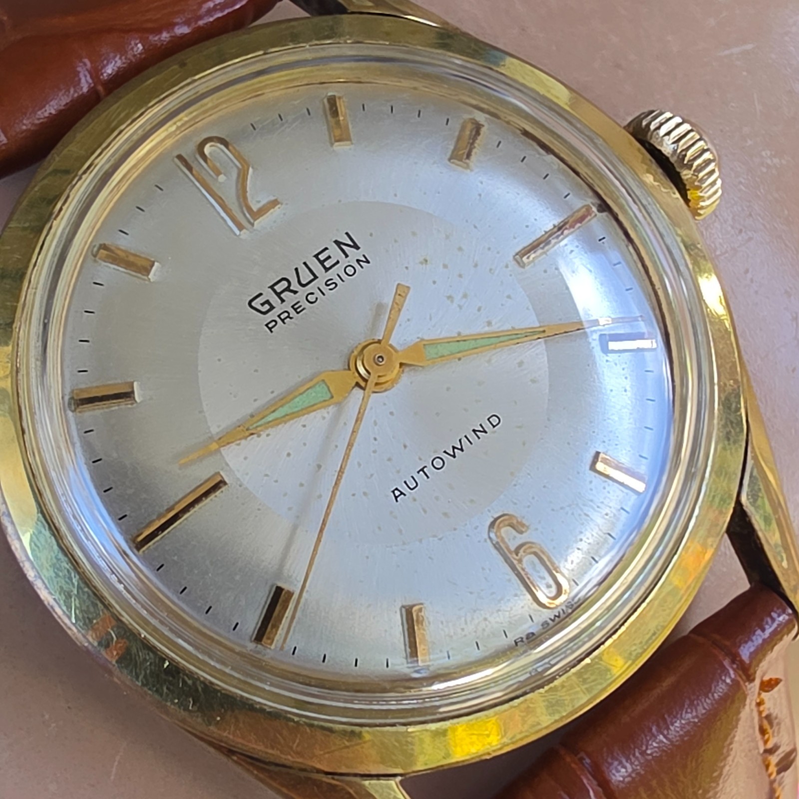 Vintage GRUEN men’s automatic watch N710SS SWISS 1960s