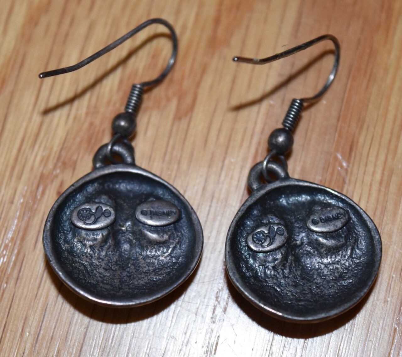VTG Disney Nightmare Before Christmas Jack Skellington Pewter Earrings Halloween