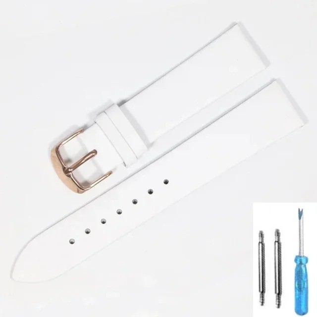 12–22mm Watchband Bracelet Soft Smooth Band Genuine Leather Watch Strap