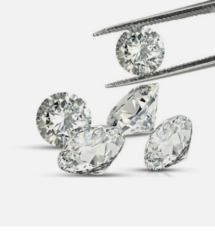 IF Clarity Loose CVD Diamond 0.20 Ct Lab Grown 2.10 mm Round 5 Pcs Lot Certified