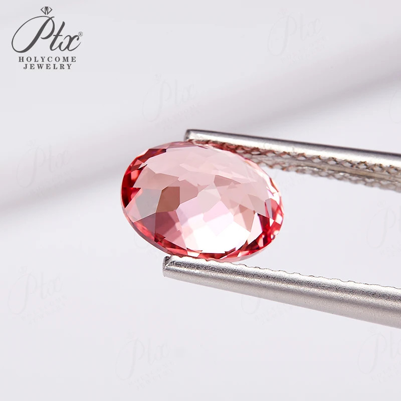 Lab Grown Padparadscha Sapphire Oval Shape Loose Gemstone AGL Selectable Beads