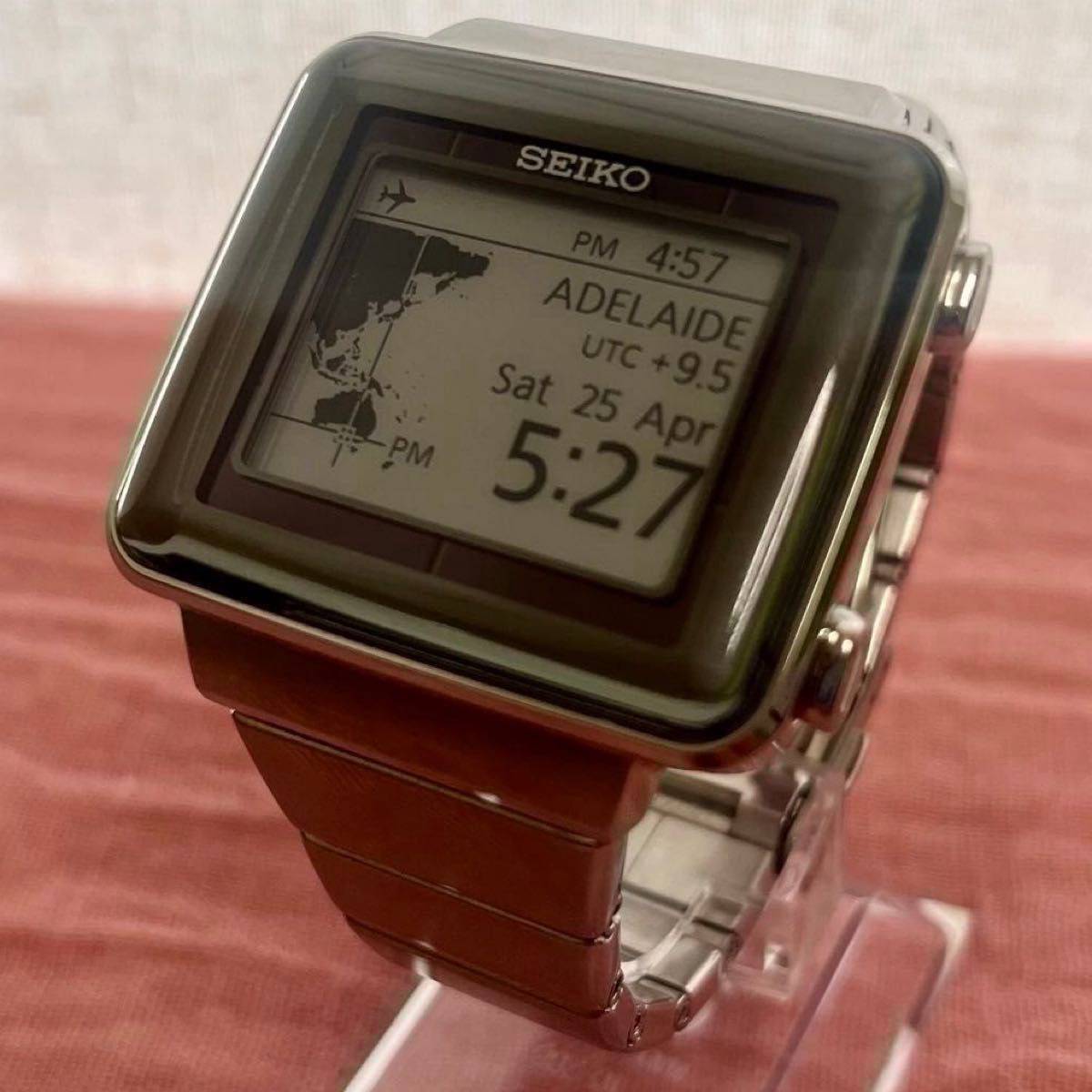 EPD Solar Radio Control Watch E-Ink EEPROM Battery Replaced From Japan