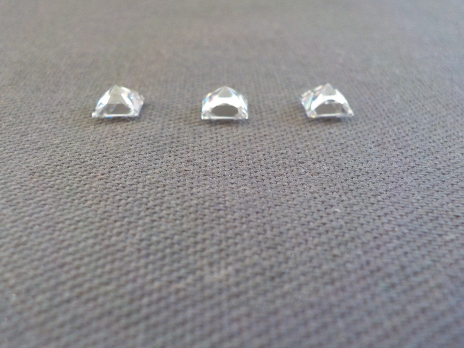 Square Cubic Zirconia Clear Stone 5 mm Pointed Back No Holes Total 12 Pieces