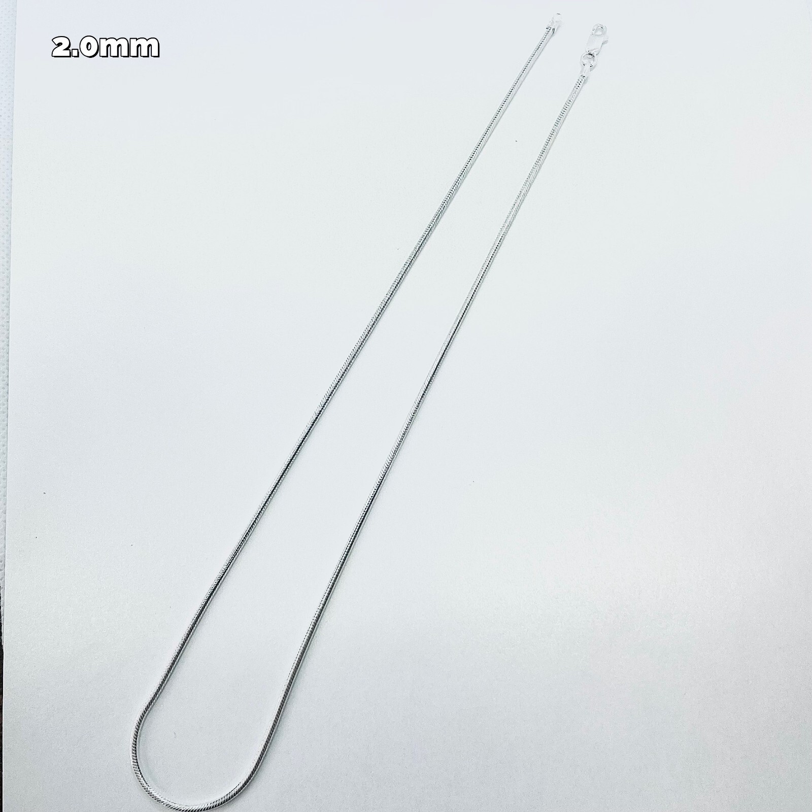 Sterling Silver Snake Chain Necklaces & Bracelets Width 0.9-3mm Length 7-30 Inch