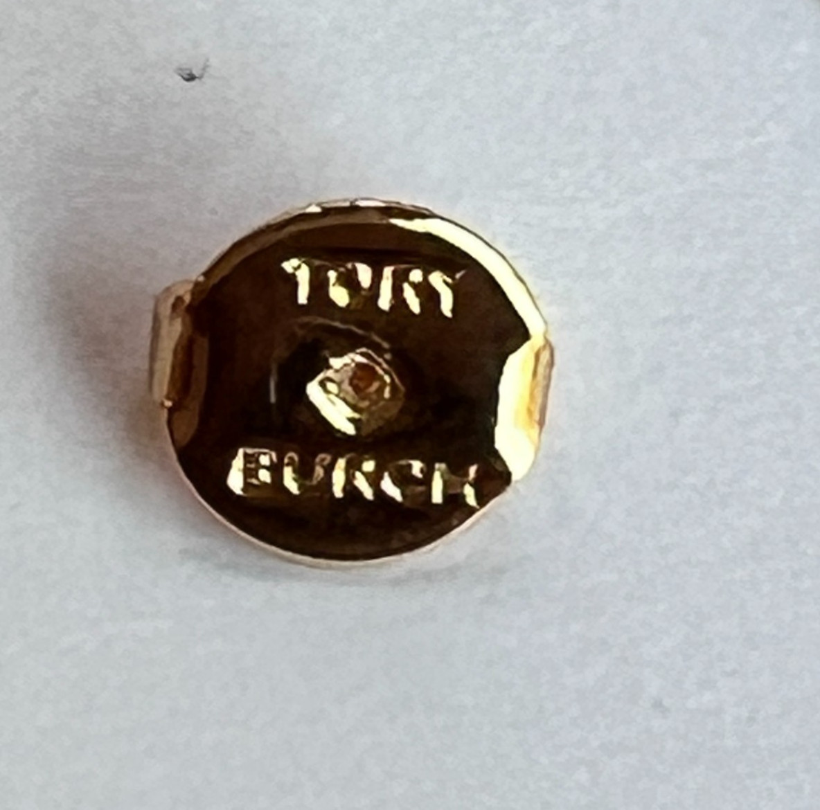 Tory Burch 18K Gold Double T Logo Stud Freshwater Pearl Drop Dangle Earrings NEW