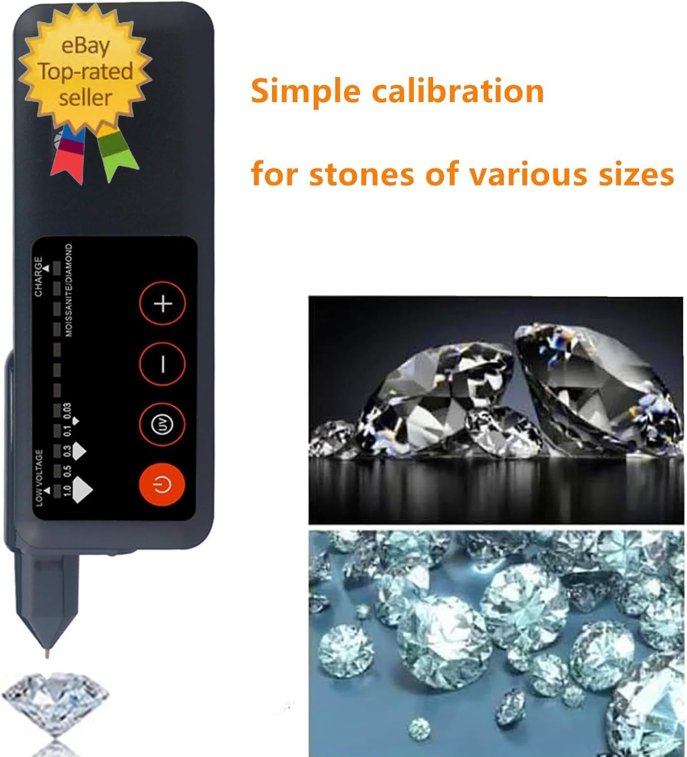Professional Diamond Tester Rechargeable,High Accuracy Jewelry Diamond Tester Pe