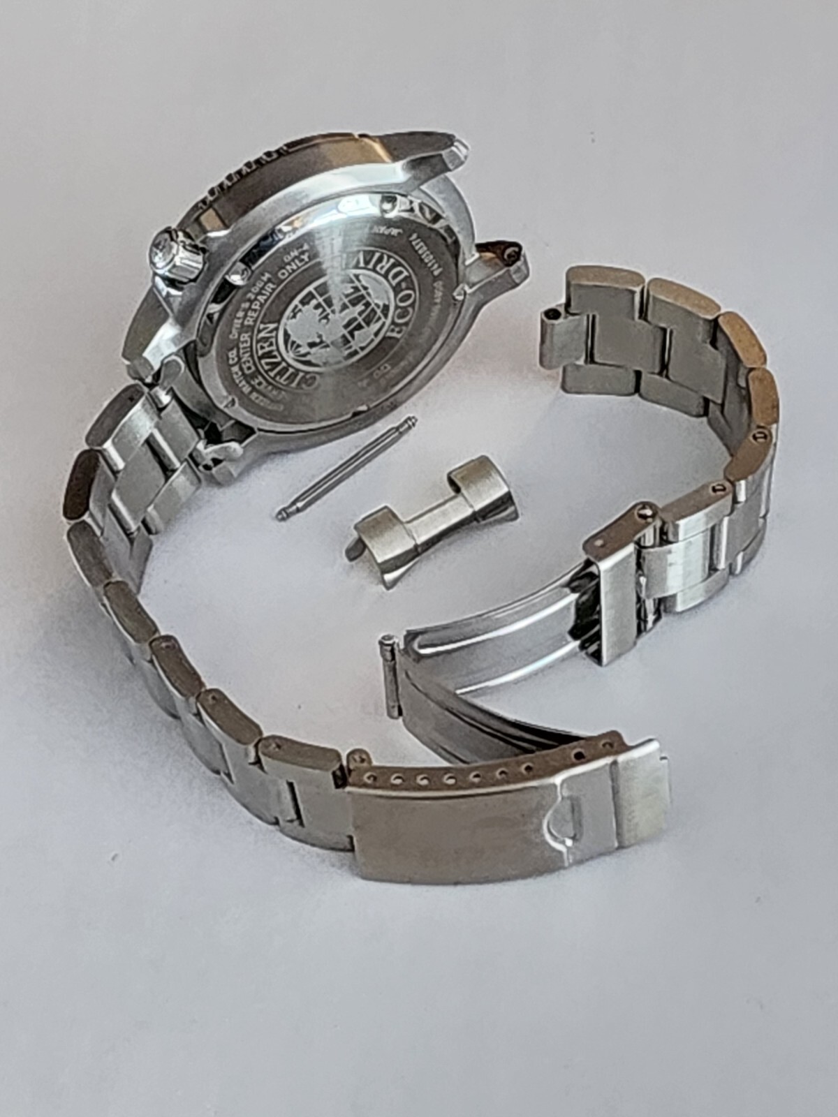20mm SOLID STAINLESS STEEL BRACELET WITH SCREW LINKS FIT Citizen BN-0150 BN-0151
