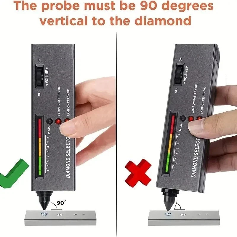 Portable Diamond Tester Selector Illuminated Jewelry Gemstone Testing Tool Kit