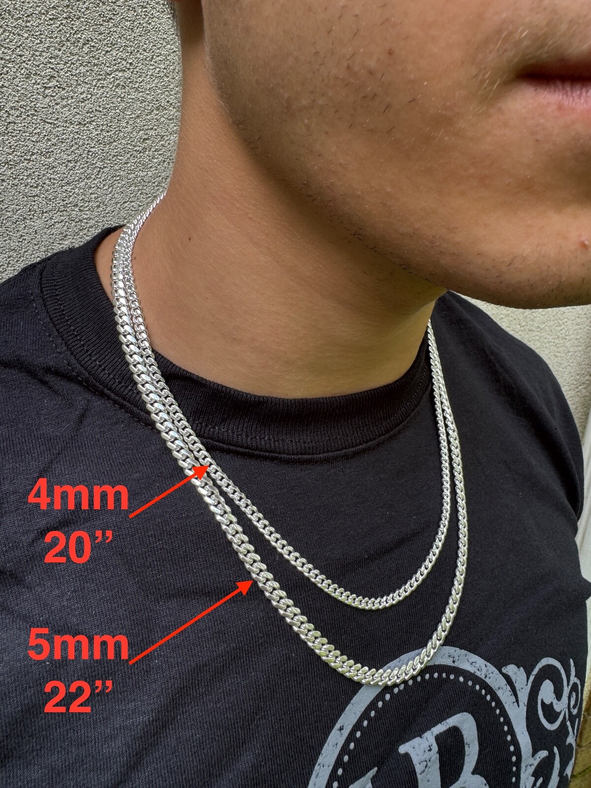 Real Miami Cuban Link Chain Or Bracelet Solid 925 Sterling Silver Box Lock ITALY