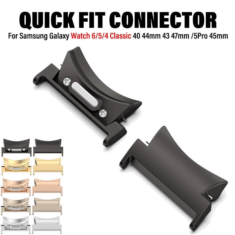 2Pcs/Kit Fit For Samsung Watch 4 5 6 22/20mm Steel Quick Adapter Metal Connector