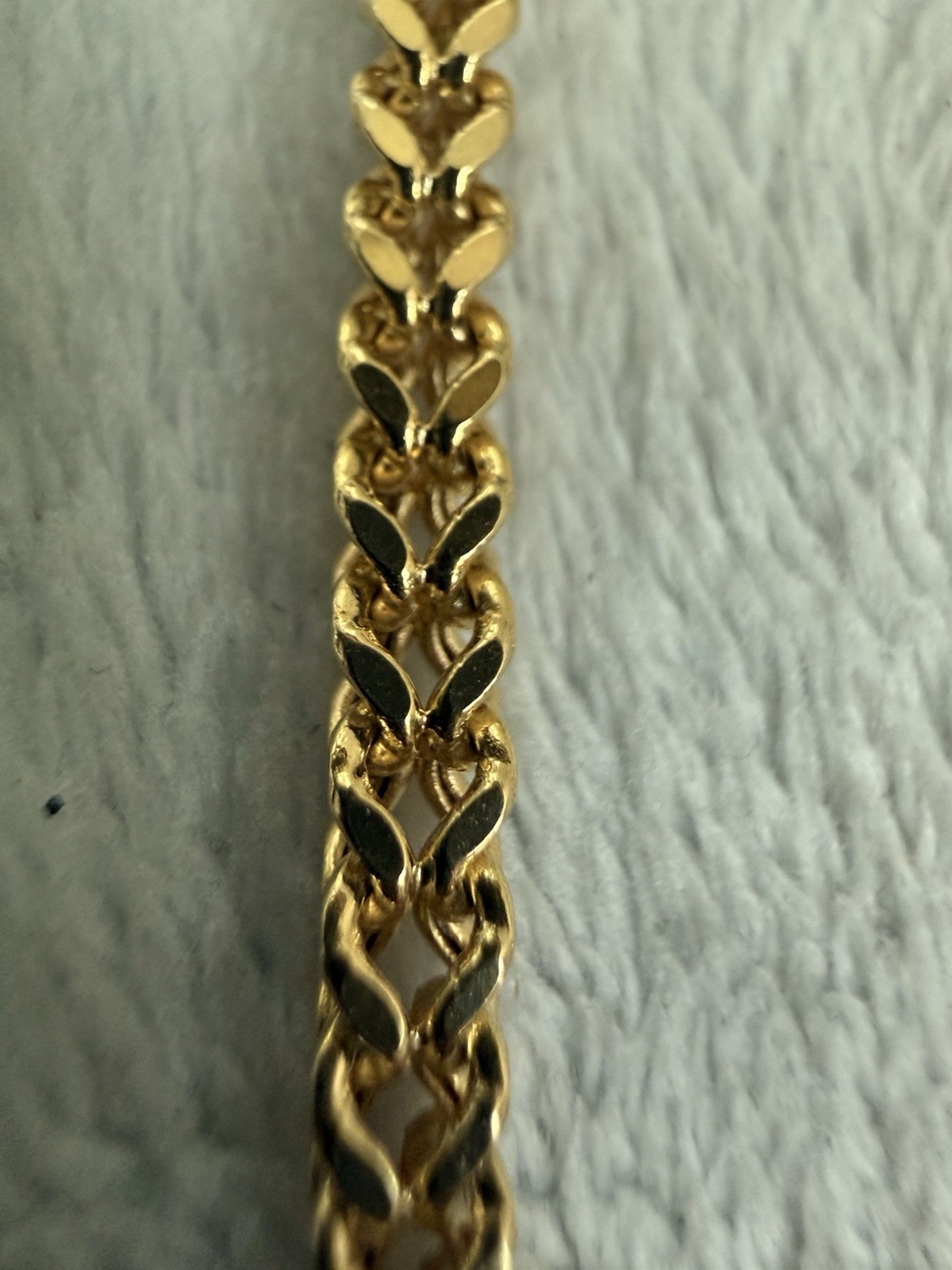 10kt solid yellow gold franco chain link bracelet 3.2mm 8 inch stamped new