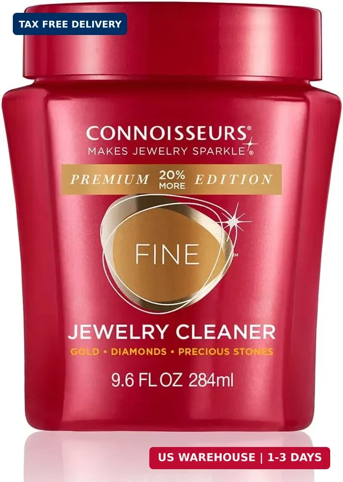 CONNOISSEURS Premium Edition Jewelry Cleaner, Value Size 9.6oz – Pick from Fine,