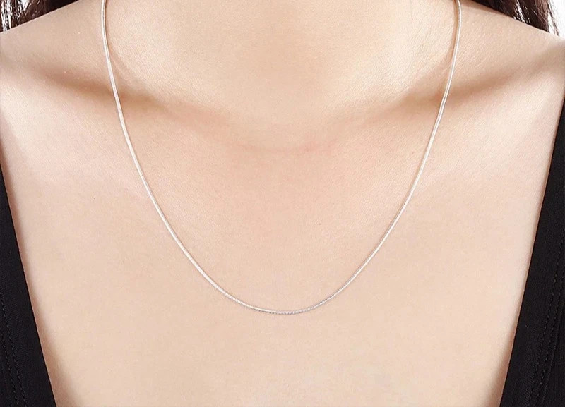 10PCS wholesale 925 sterling solid silver 1MM 16-30inch snake chain necklace