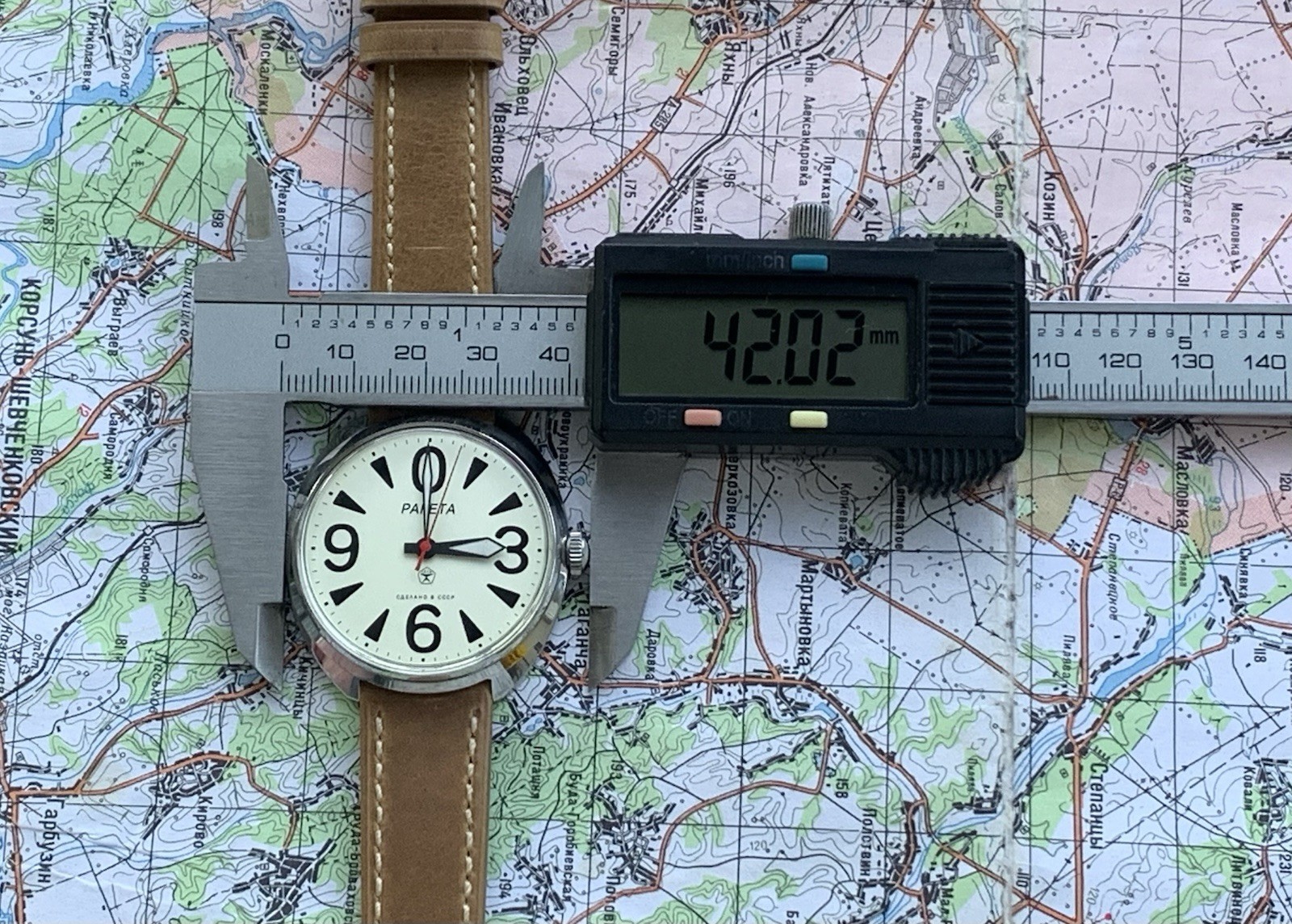 Raketa Big Zero Custom 39mm Steel Watch Serviced USSR Mechanical Movement.