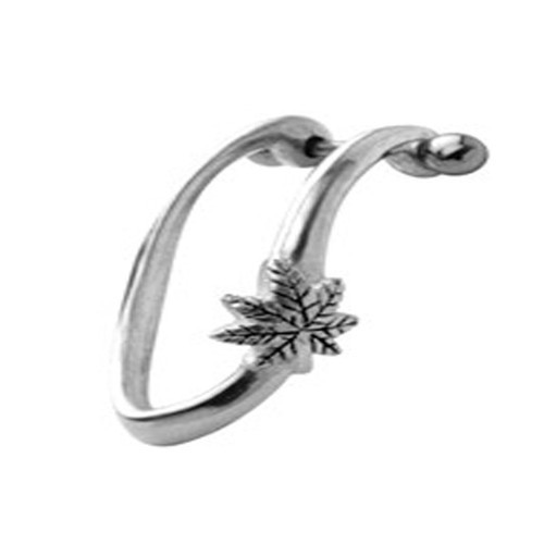 Marijuana Pot Leaf Cartilage Helix Cuff Earring16g A33