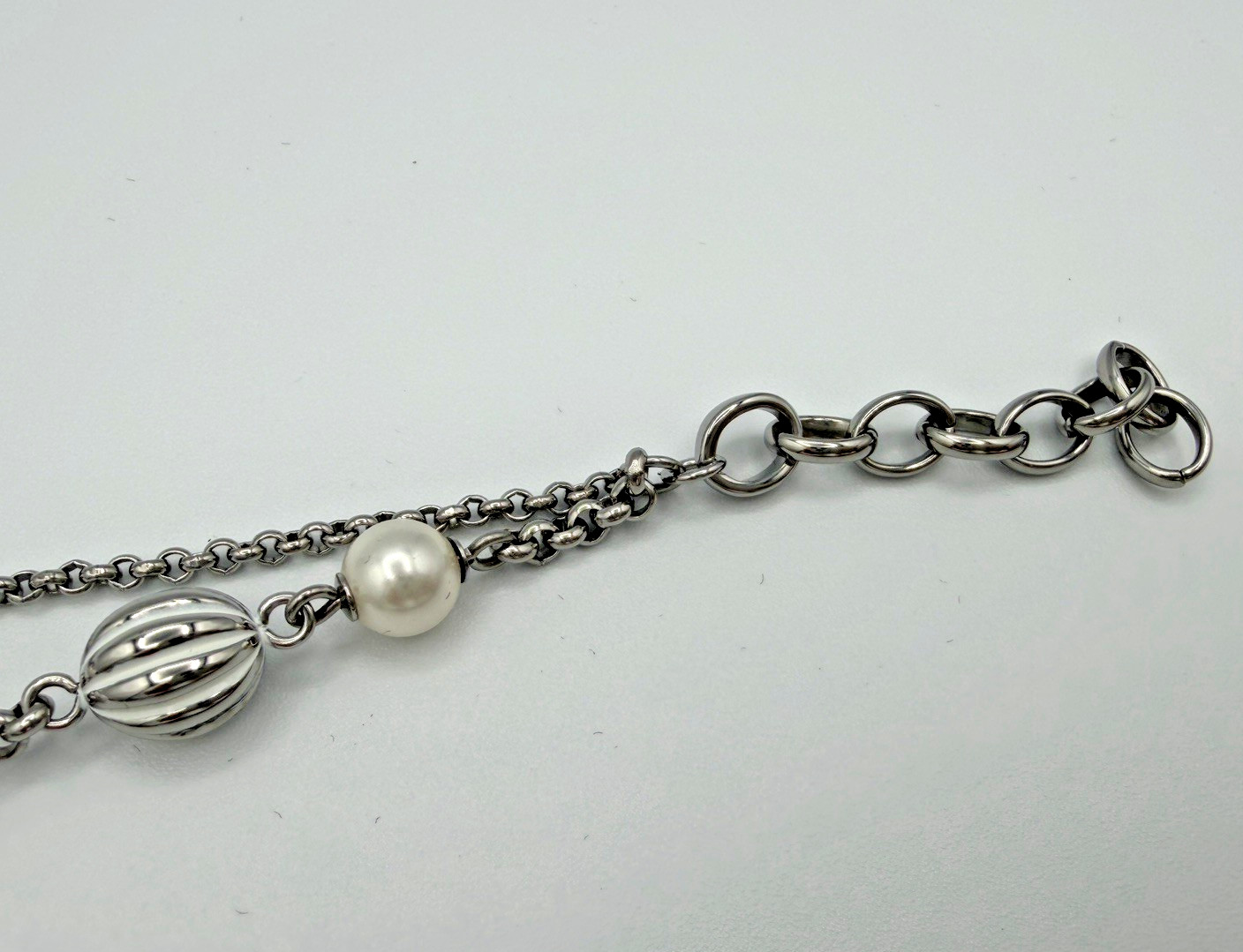 Fossil Brand Double Strand Ceramic Bracelet JF86236040