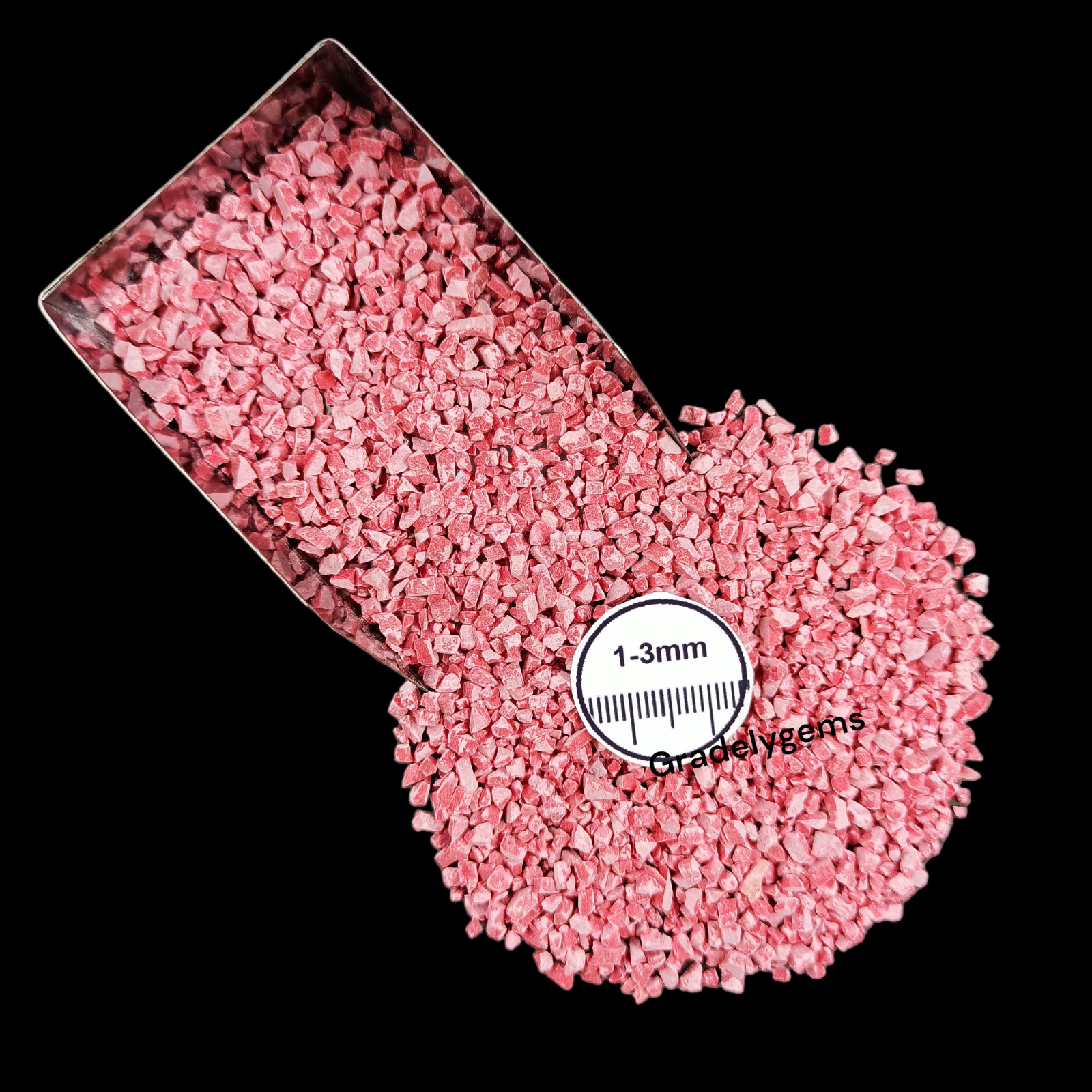 Red Turquoise Gemstone Crushed Powder – Bold Crimson Beauty for Resin Art, Craft