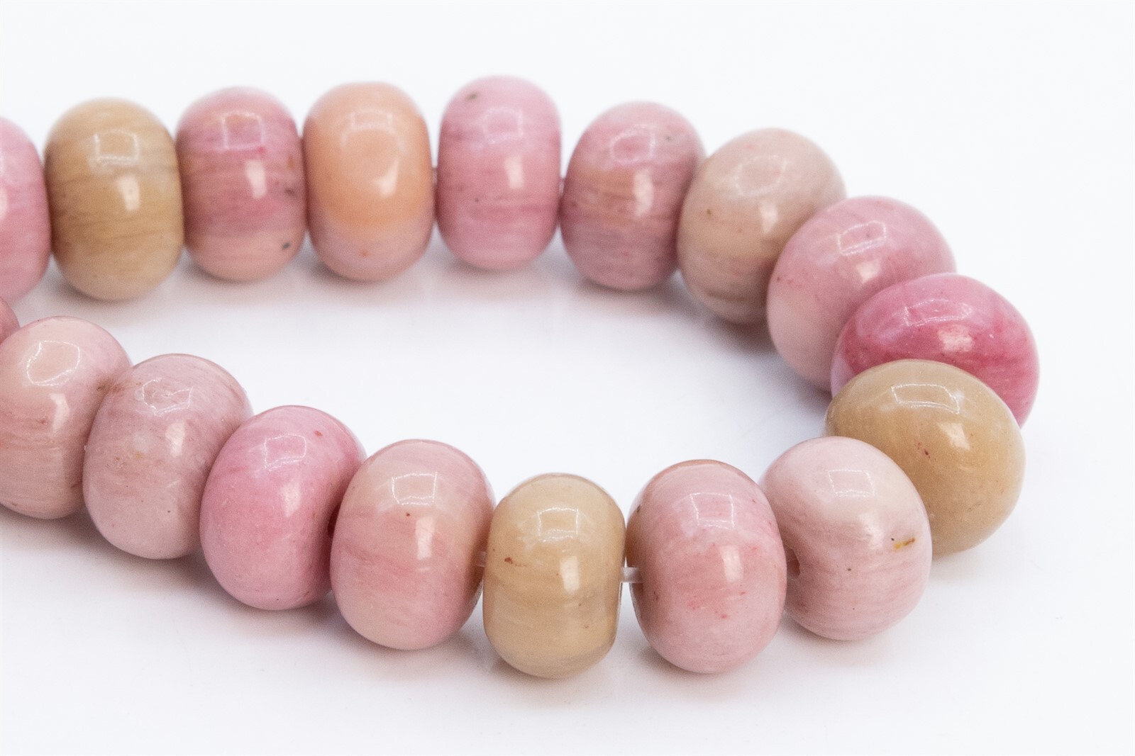 Natural Haitian Flower Rhodonite Grade AAA Rondelle Loose Beads 6x4MM 8x5MM
