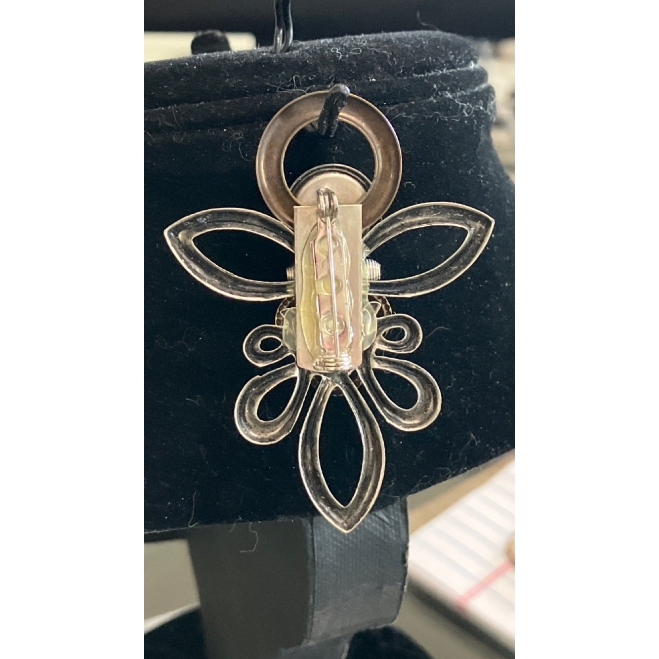 Modern Mixed Metals and Hematite Brooch