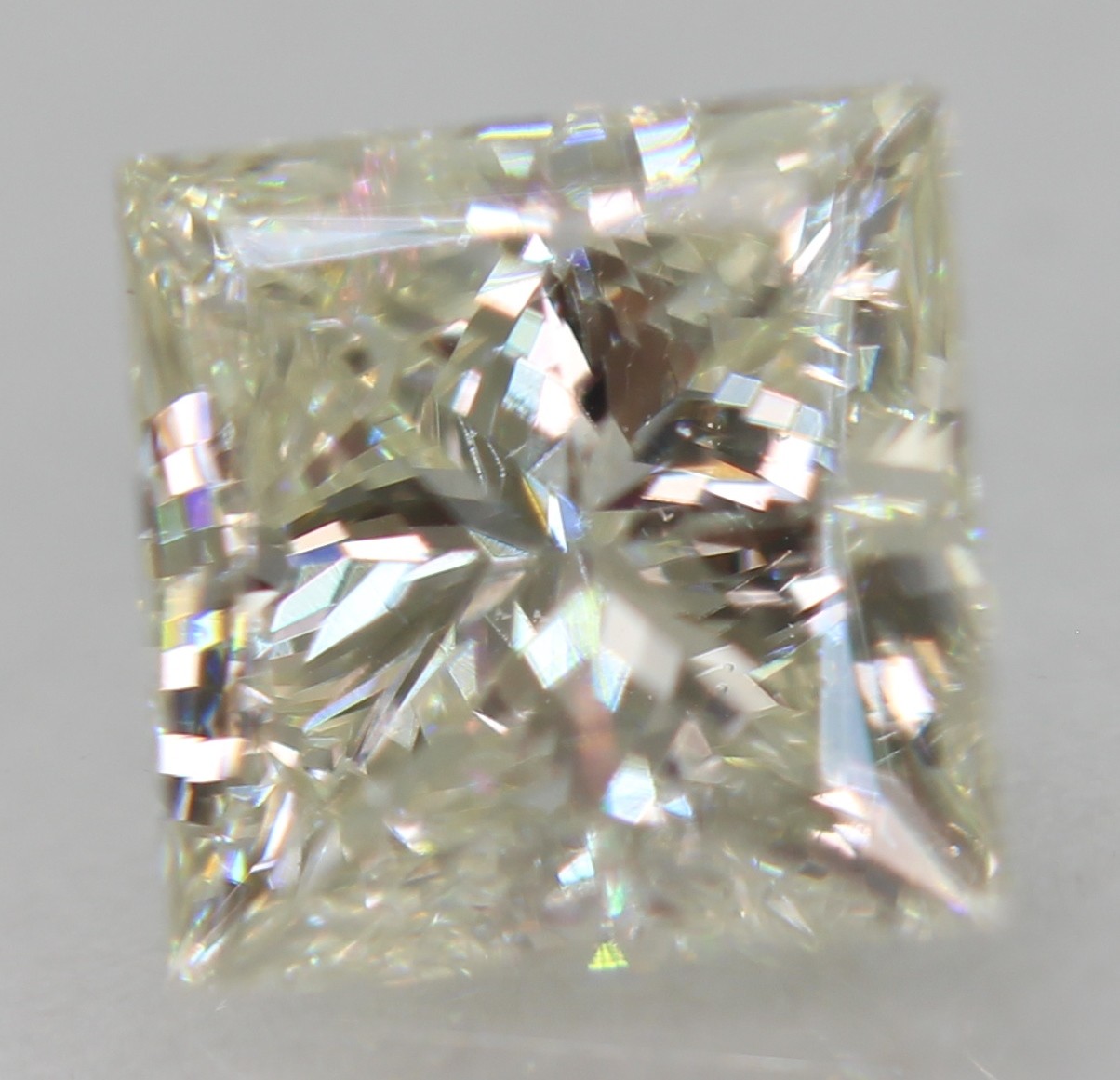 Certified 0.58 Carat H VVS2 Princess Natural Enhanced Loose Diamond 4.63×4.6mm